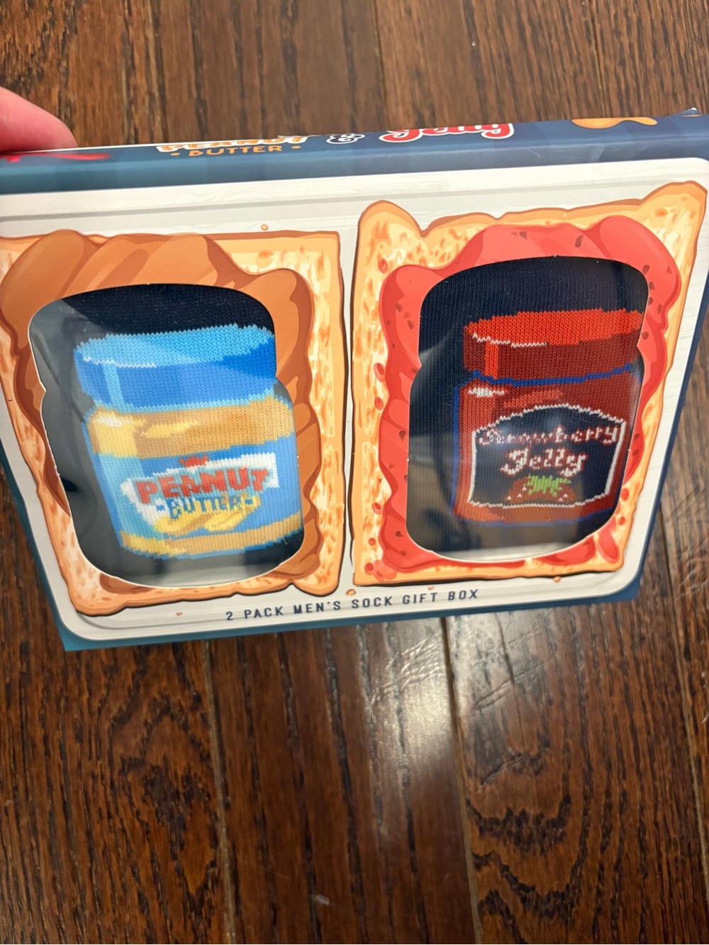 Novelty PB&J Socks - 2 Pair in Gift Box